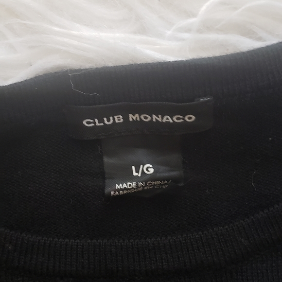Club Monaco black sweater dress with arm details. - Picture 4 of 9
